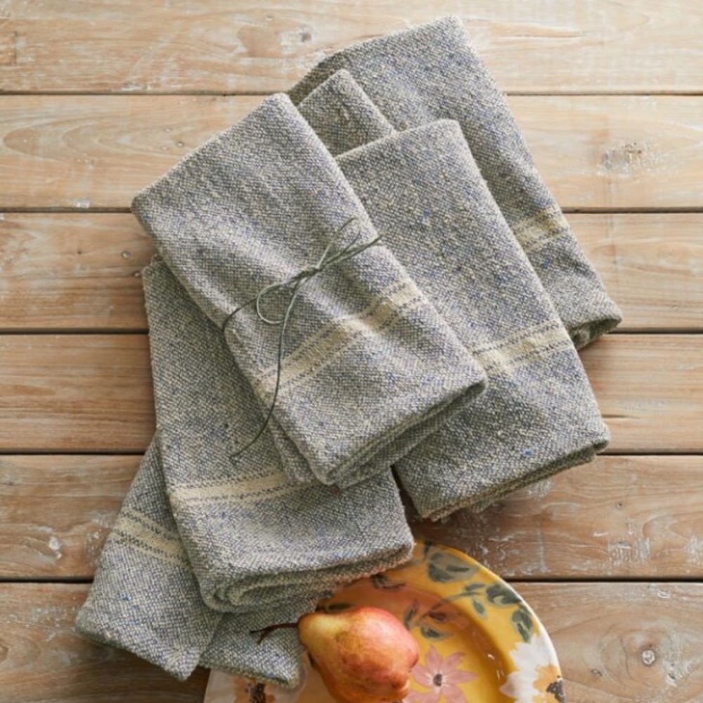 Set of 3 Sundance Catalog cotton kitchen towels